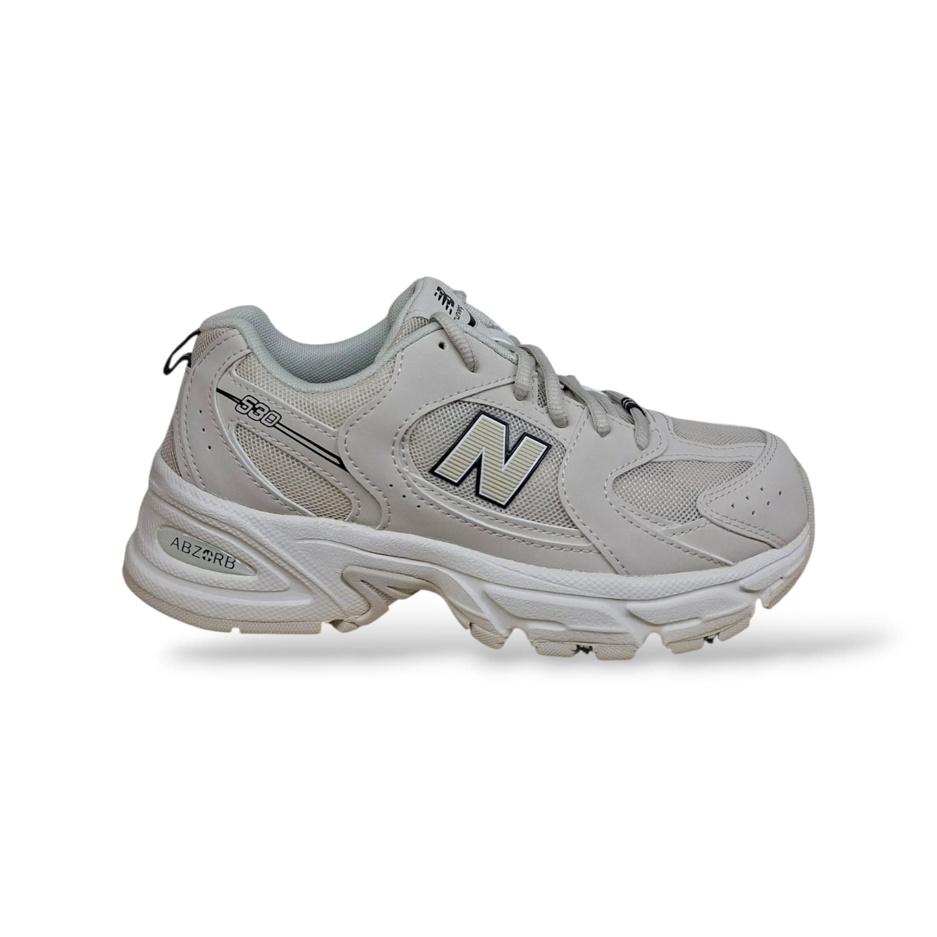 New Balance 530 Sneakers Bambini Ragazzi Beige Bianco | Taglia 20-40 | Pelle Tessuto | Scarpetteria Gica - 11