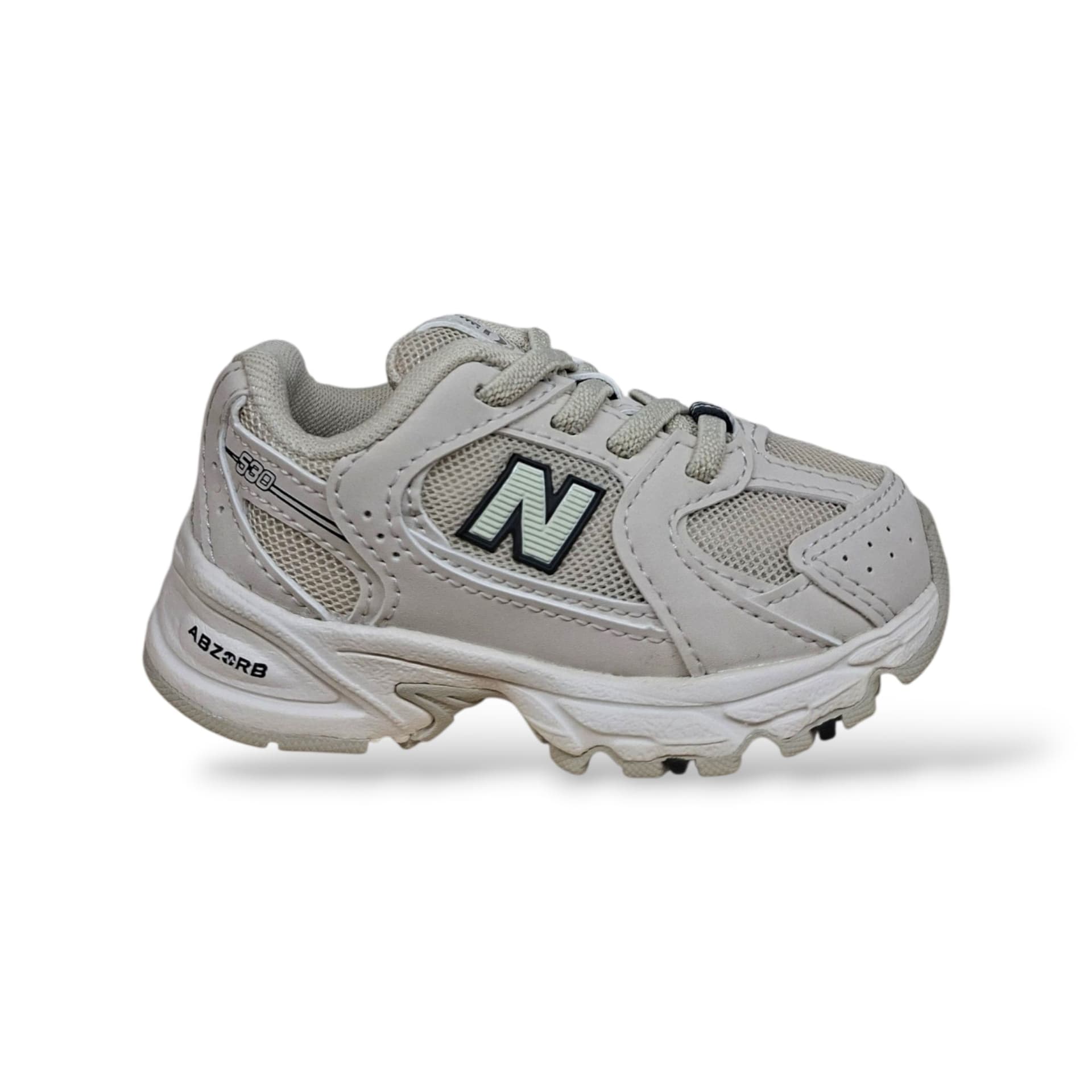 New Balance 530 Sneakers Bambini Ragazzi Beige Bianco | Taglia 20-40 | Pelle Tessuto | Scarpetteria Gica - 6