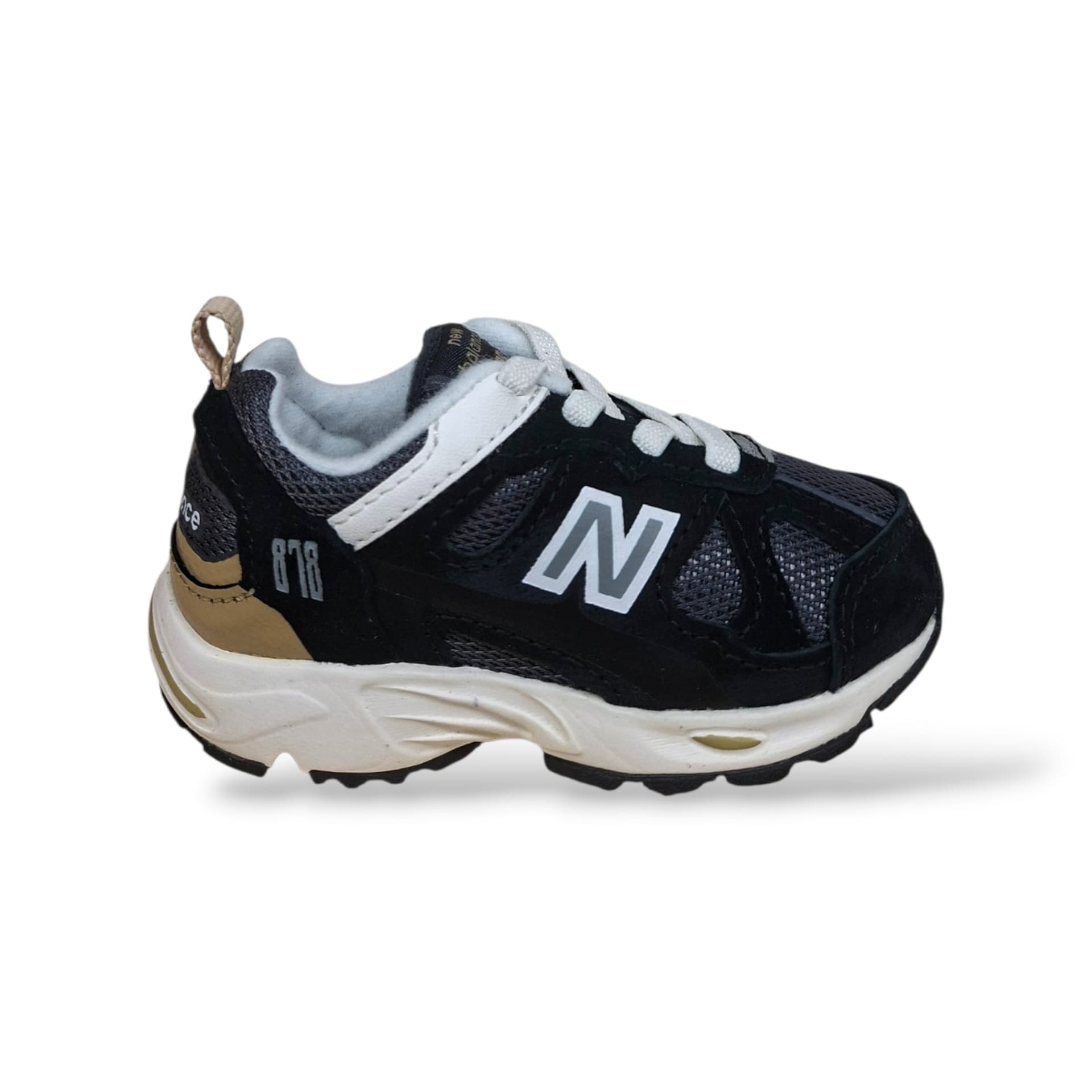 New Balance 878 Sneakers Bambini Ragazzi Nero Bianco | Taglia 20-35 | Suede Tessuto | Scarpetteria Gica - 6