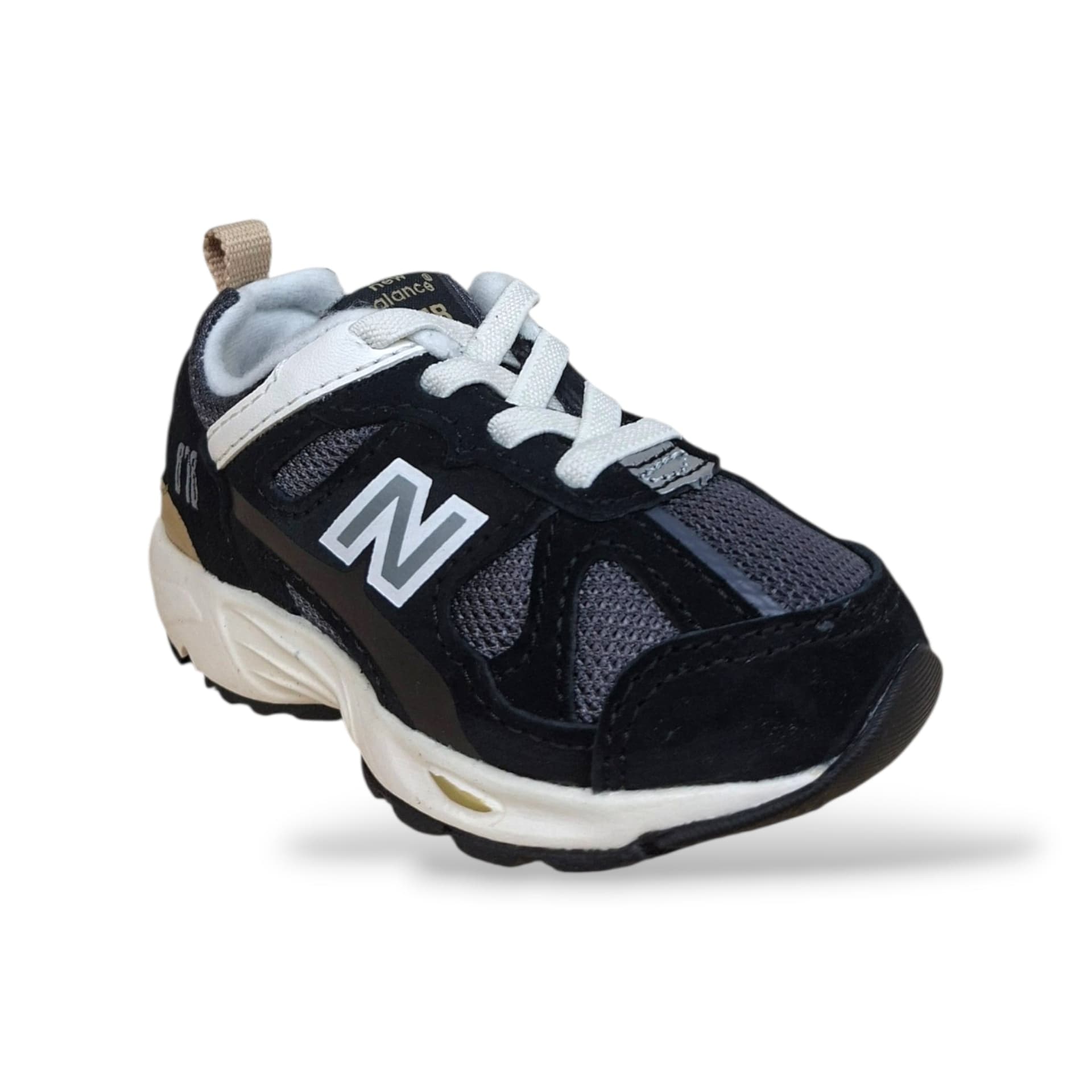 New Balance 878 Sneakers Bambini Ragazzi Nero Bianco | Taglia 20-35 | Suede Tessuto | Scarpetteria Gica - 7