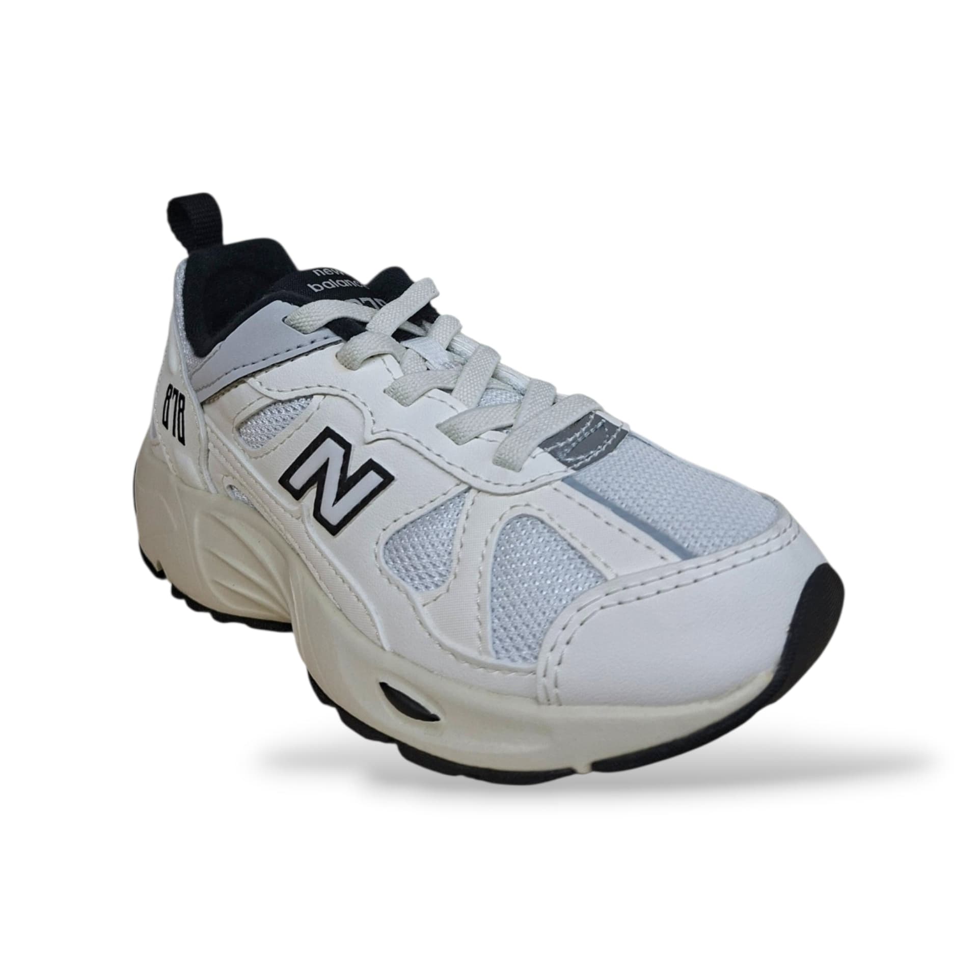 New Balance 878 Sneakers Bambini Ragazzi Bianco Nero | Taglia 20-35 | Suede Tessuto | Scarpetteria Gica - 2