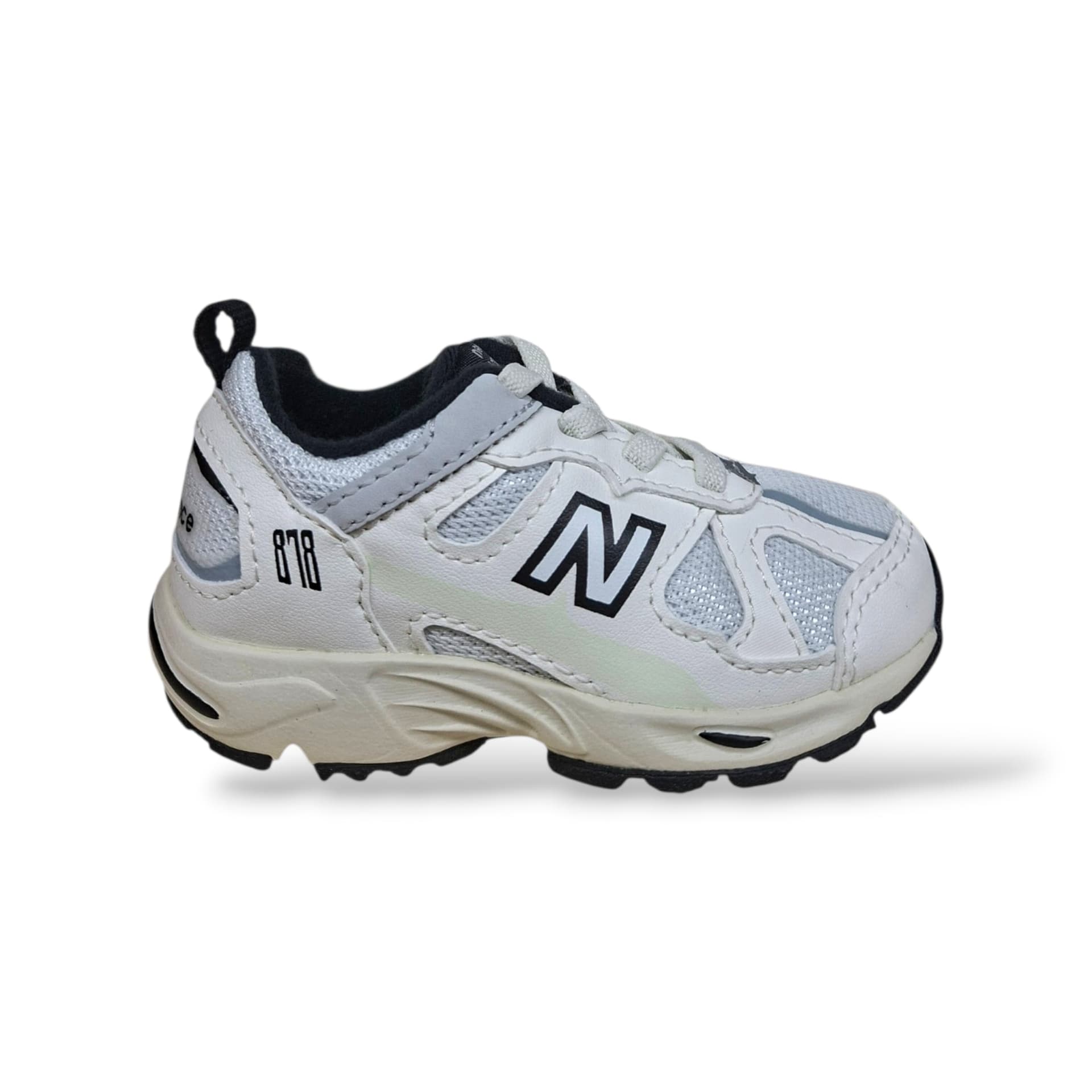 New Balance 878 Sneakers Bambini Ragazzi Bianco Nero | Taglia 20-35 | Suede Tessuto | Scarpetteria Gica - 6