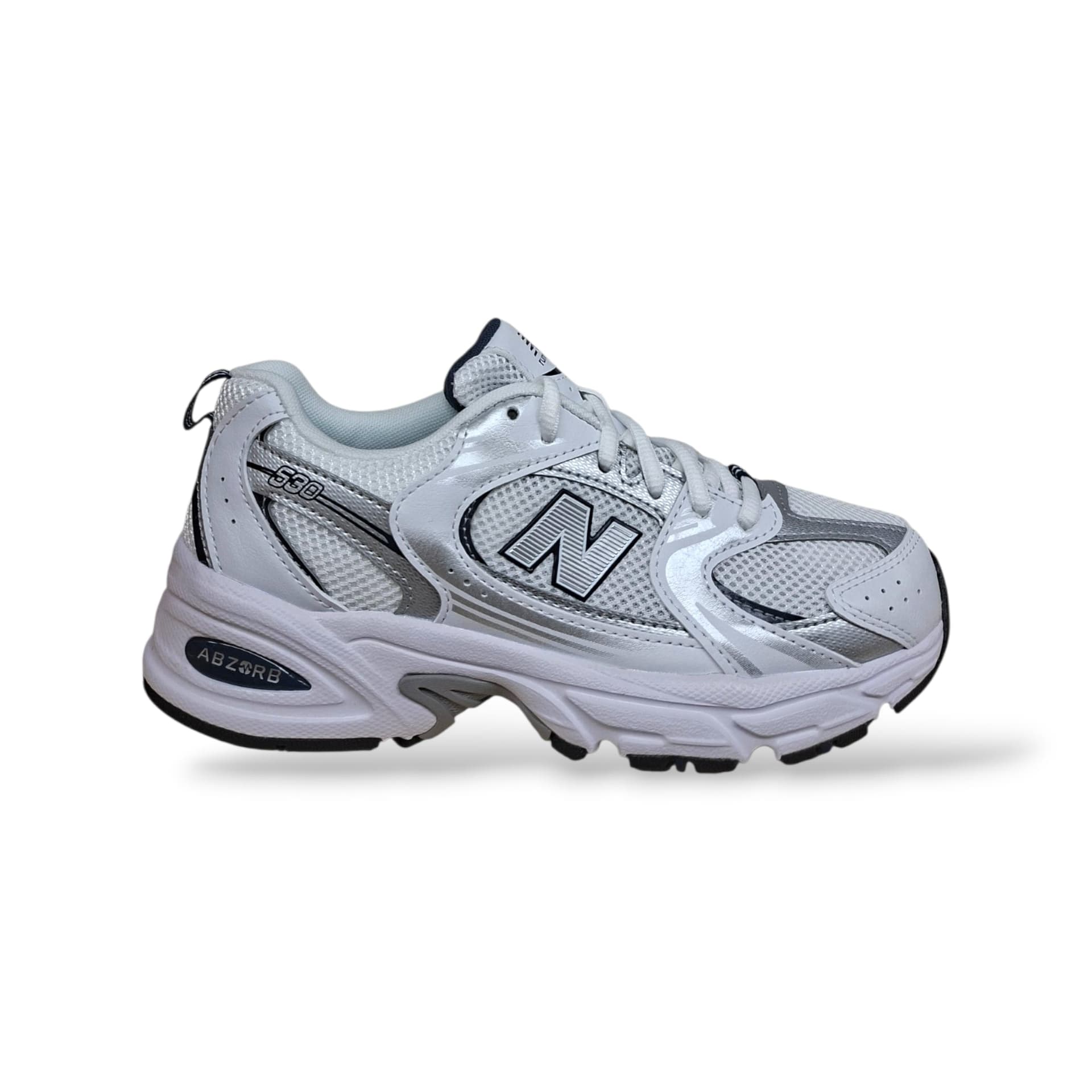 New Balance 530 Sneakers Bambini Ragazzi Bianco Blue | Taglia 20-40 | Pelle Tessuto | Scarpetteria Gica - 6