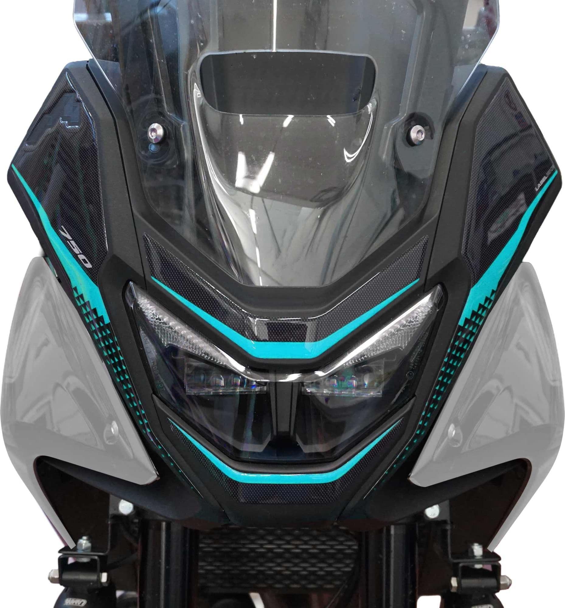 Adesivo 3D Muso Frontale moto compatibile con Honda Transalp 2025-2026 - 27
