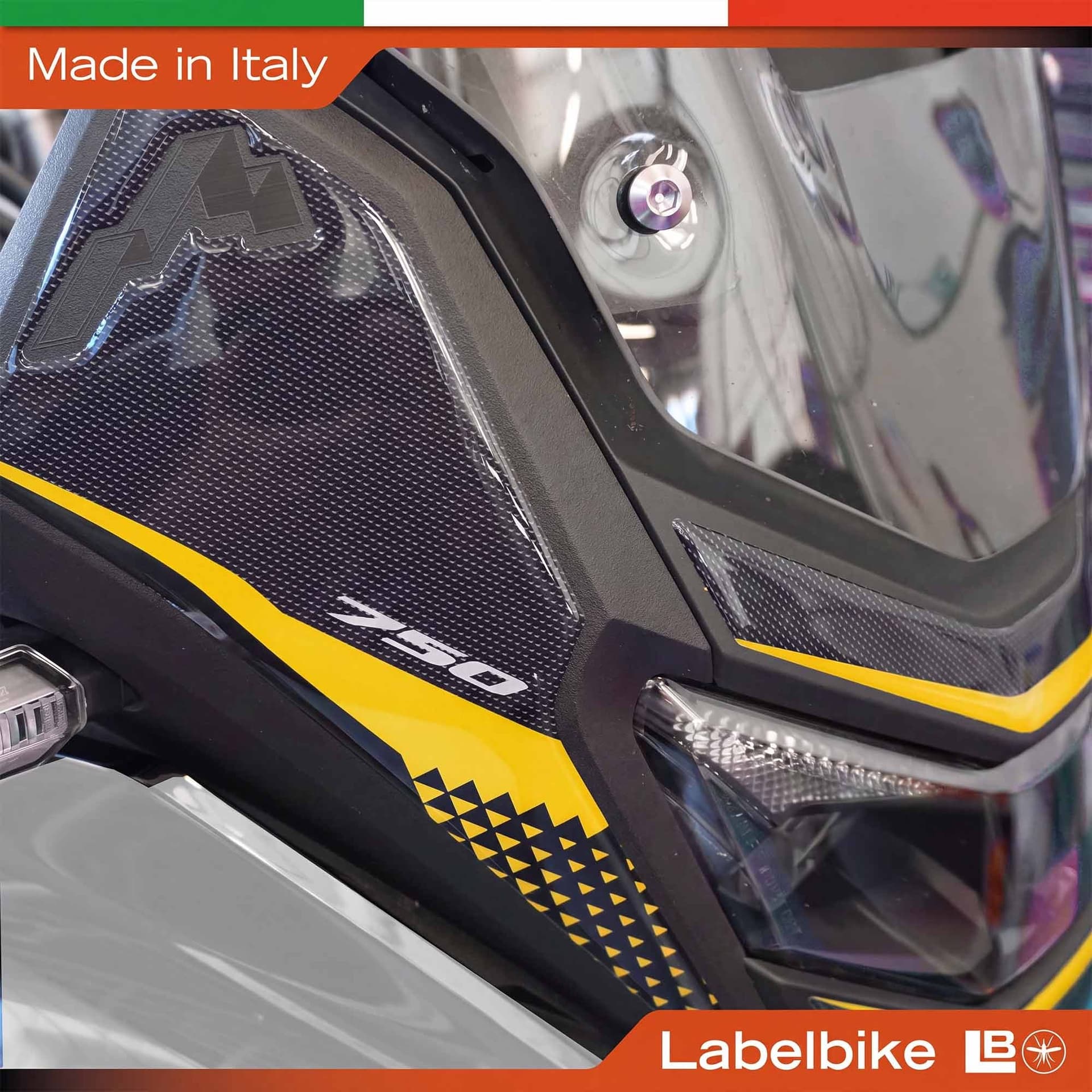 Adesivo 3D Muso Frontale moto compatibile con Honda Transalp 2025-2026 - 15