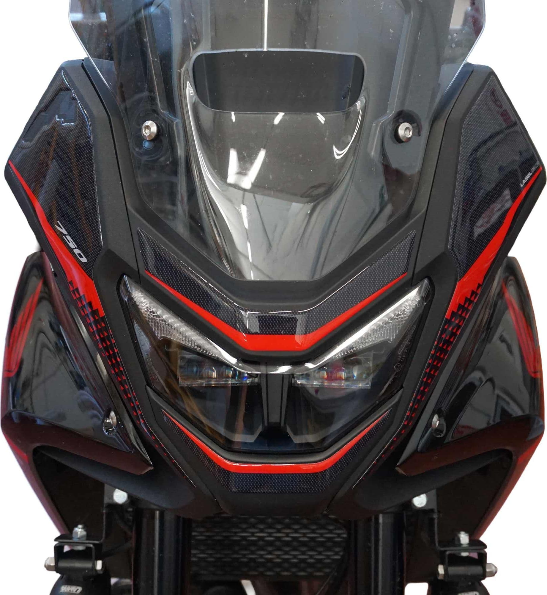 Adesivo 3D Muso Frontale moto compatibile con Honda Transalp 2025-2026 - 19