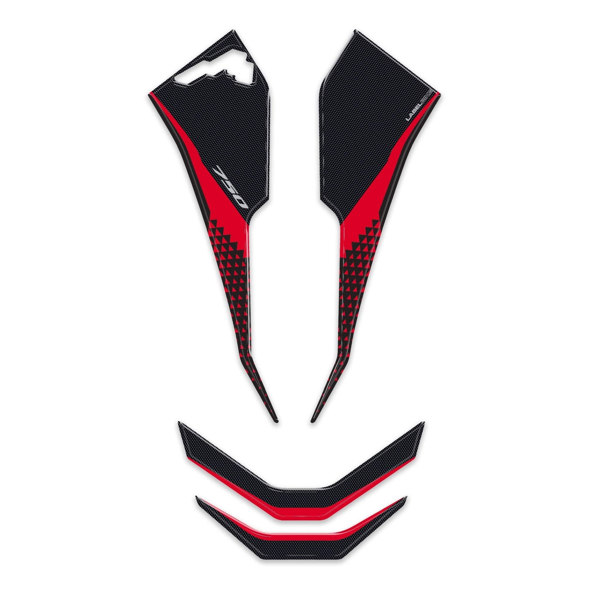Adesivo 3D Muso Frontale moto compatibile con Honda Transalp 2025-2026 - 20