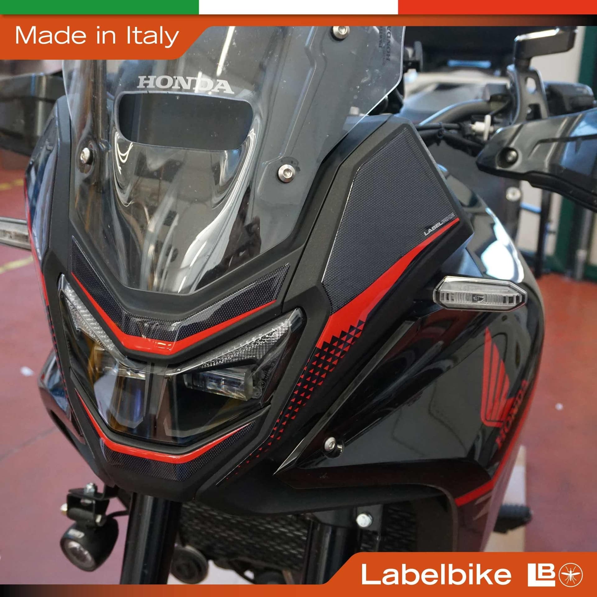 Adesivo 3D Muso Frontale moto compatibile con Honda Transalp 2025-2026 - 22