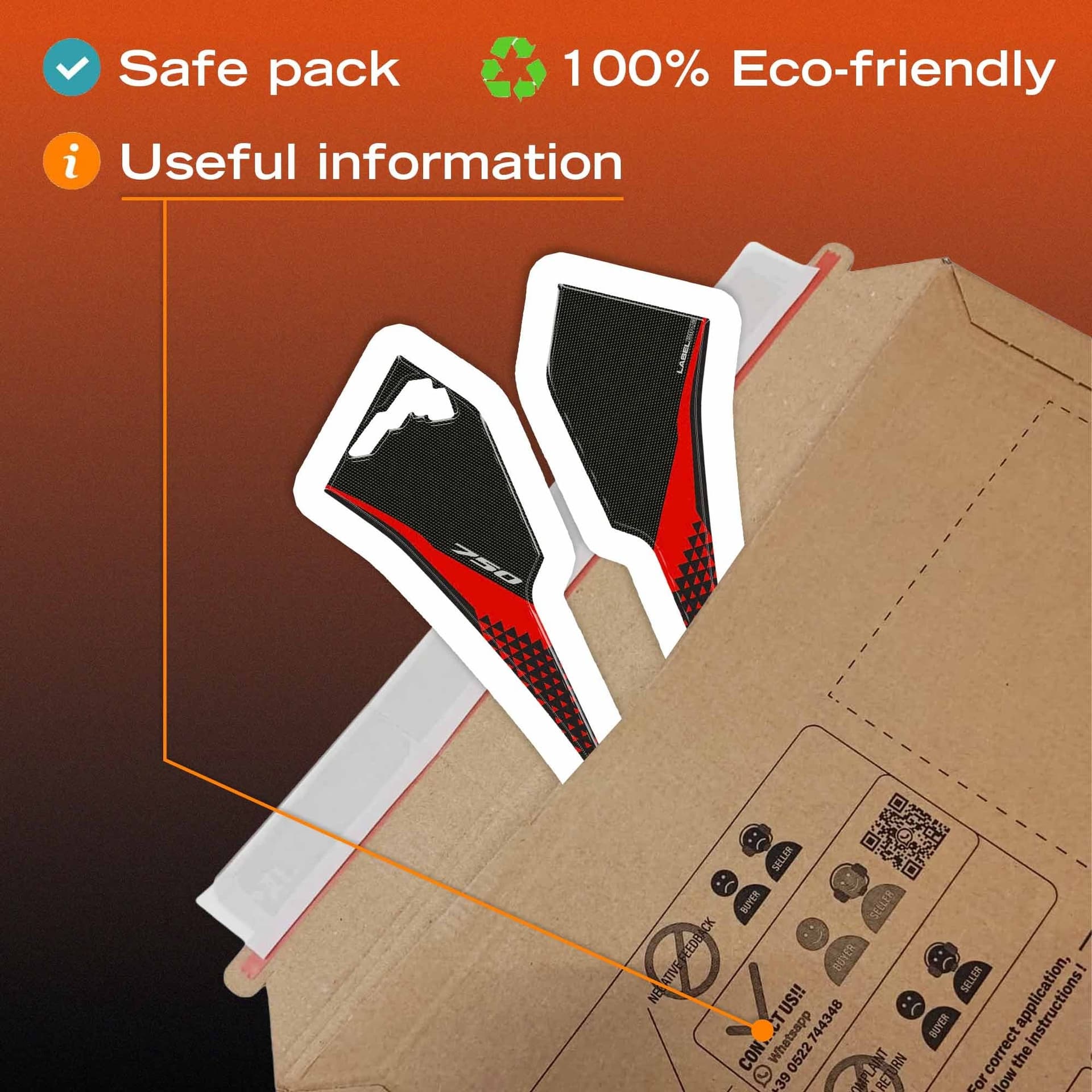 Adesivo 3D Muso Frontale moto compatibile con Honda Transalp 2025-2026 - 25