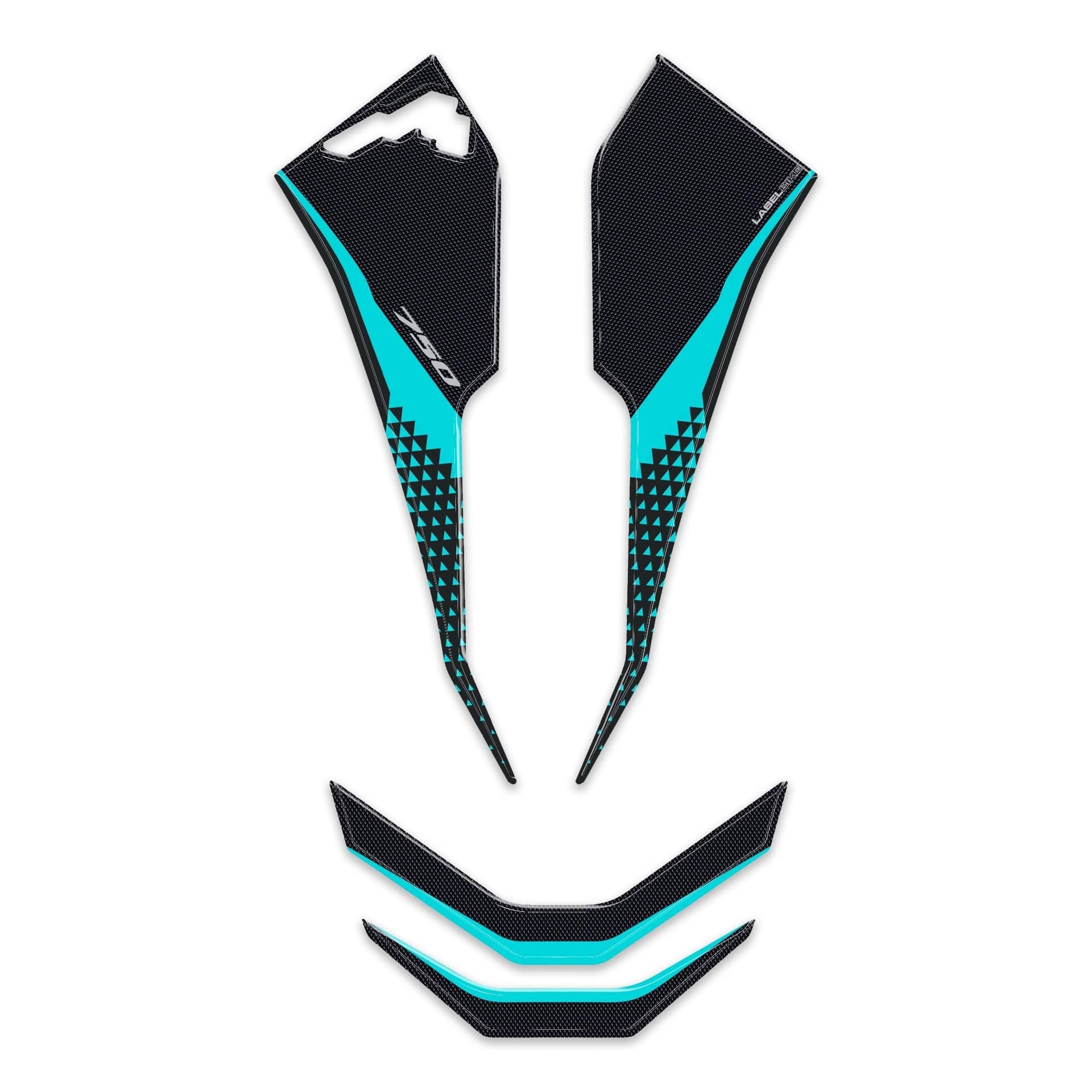 Adesivo 3D Muso Frontale moto compatibile con Honda Transalp 2025-2026 - 8