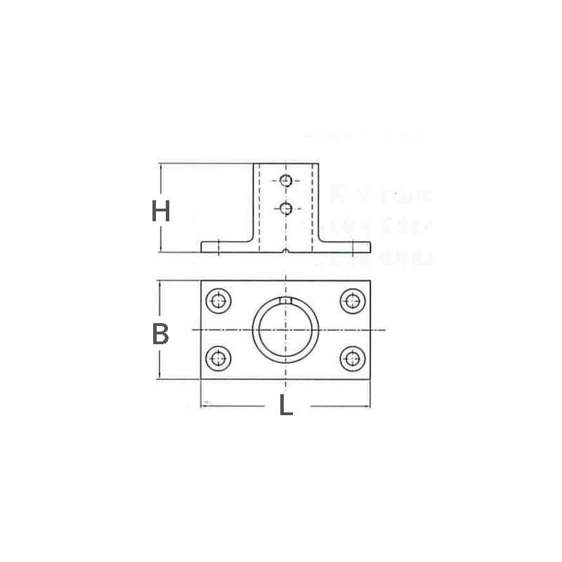 BASE RETT. INOX 90° Ø MM.25 - 2