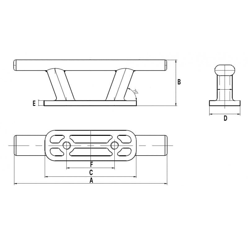 BITTA A GALLOCCIA INOX 316 MM.265 - 4