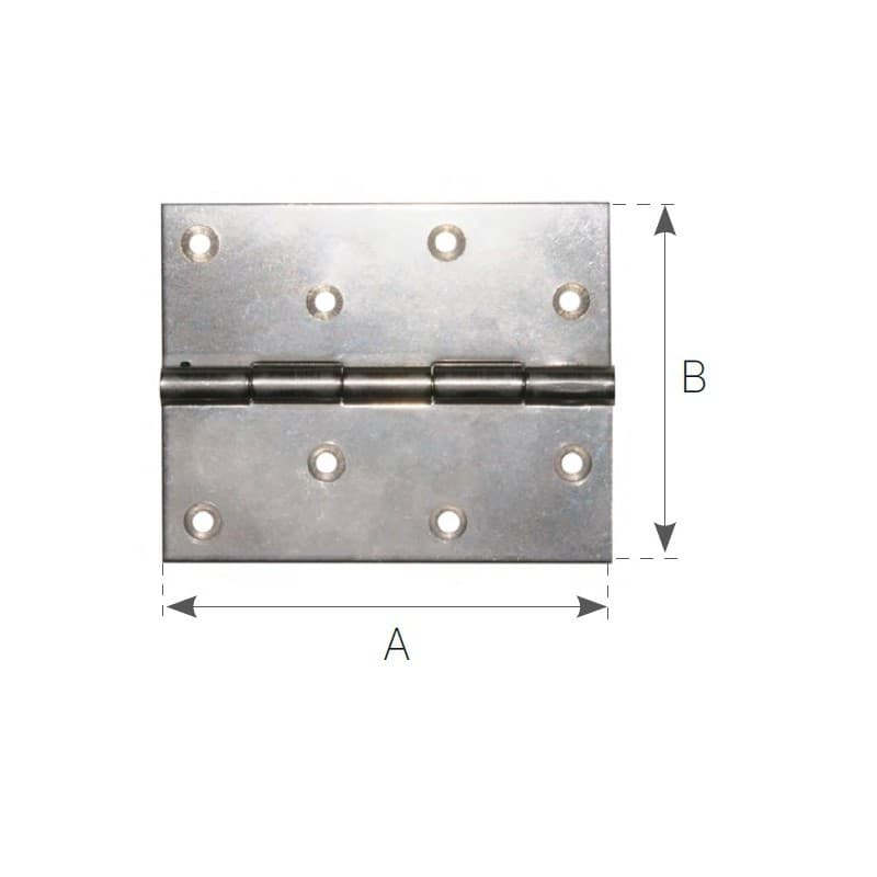 CERNIERA INOX A LIBRETTO mm.100x100 - 4