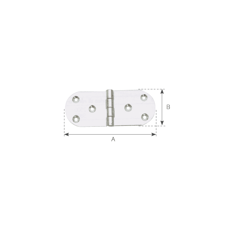 CERNIERA INOX MM. 85 X 30 - 2