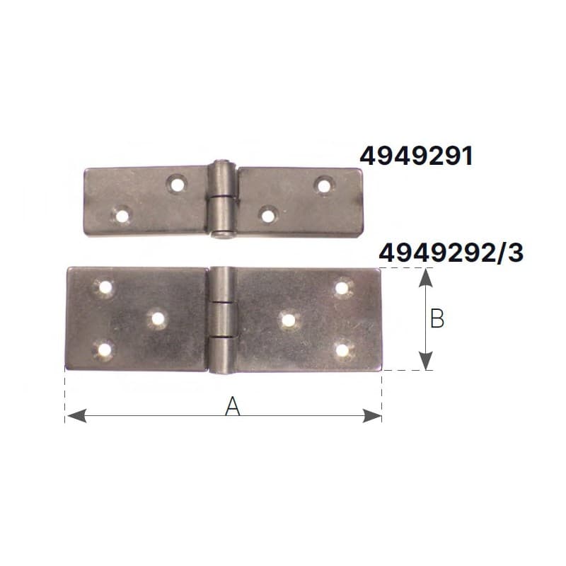 CERNIERA INOX MM.100 X 40 - 2