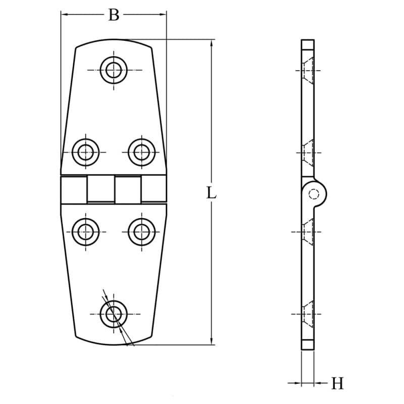 CERNIERA INOX MM.102x38 - 2