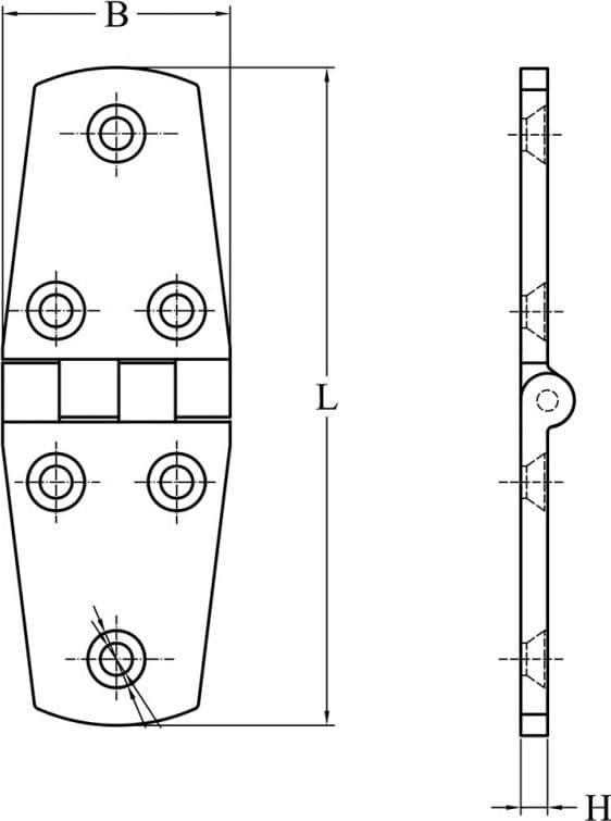 CERNIERA INOX MM.102x38 - 4