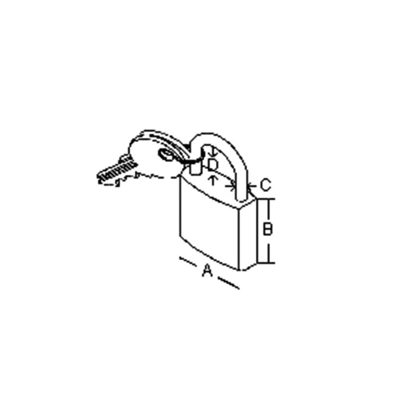 LUCCHETTO ARCO CORTO MM.50 - 2