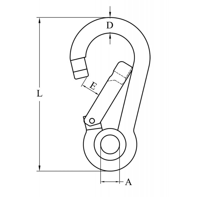 MOSCHET. INOX C/OCCHIO Ø MM.10X100 - 4