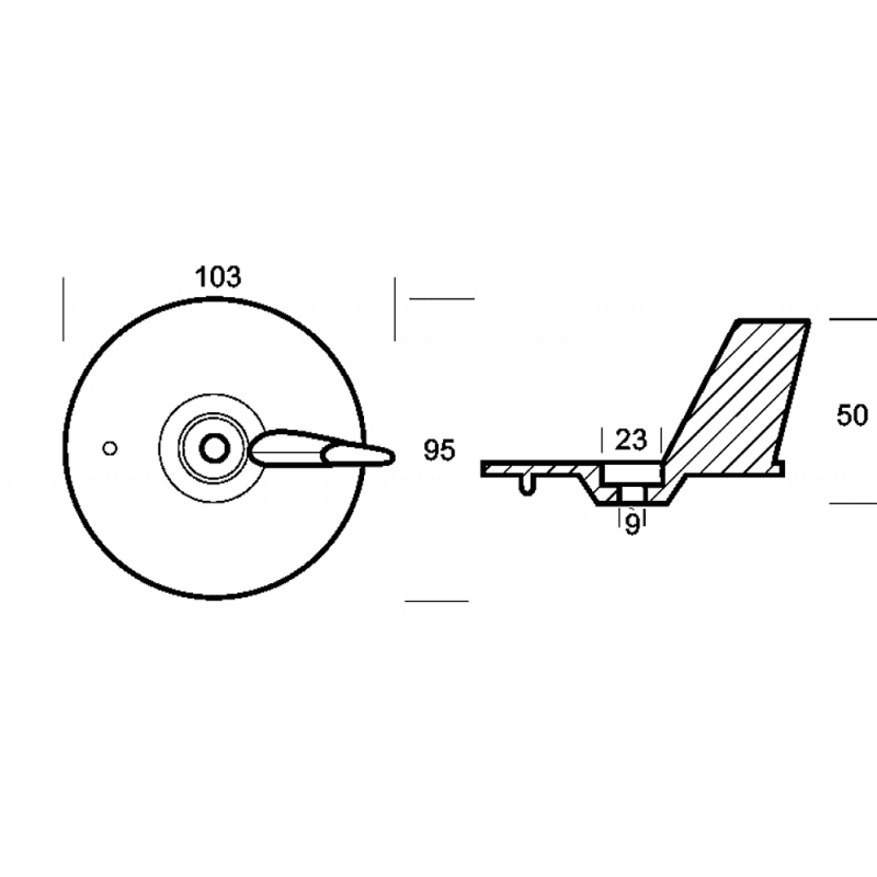 PINNA  IN ALLUMINIO 25-50 HP - 2