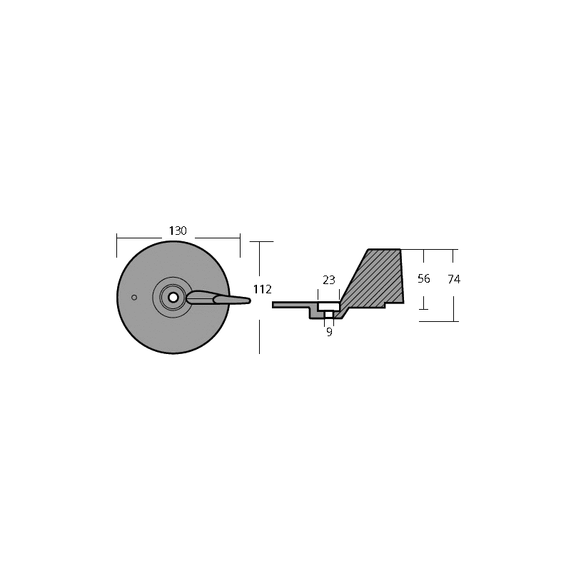 PINNA IN ALLUMINIO 75-90-115-130 HP - 2