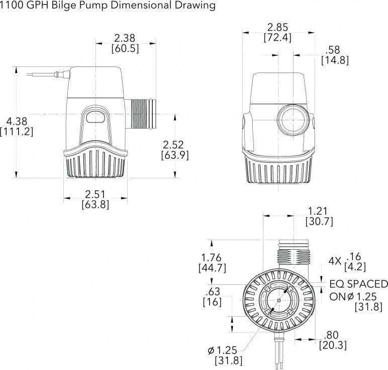 POMPA SOMM. 1100GPH 24V 27DA-24 - 2