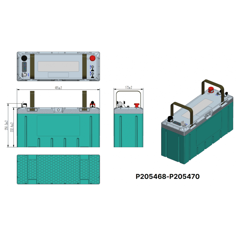 PORTA BATTERIE DA 300AH - 4