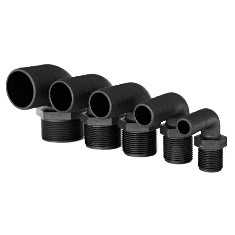 PORTAGOMMA NERO 90° FILET 2" 50MM - 2