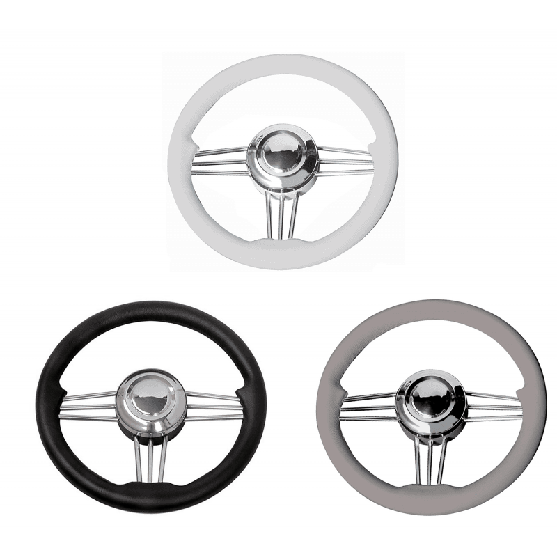 RUOTA TIMONE T14 NERA Ø MM.350 - 3