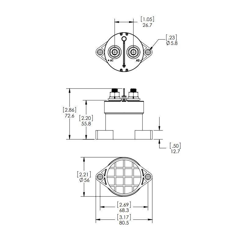 SOLENOIDE SERIE L 250A 12/24V - 2