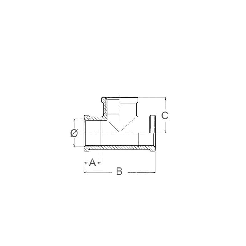 TEE  IN BRONZO DA 1'1/4 - 4