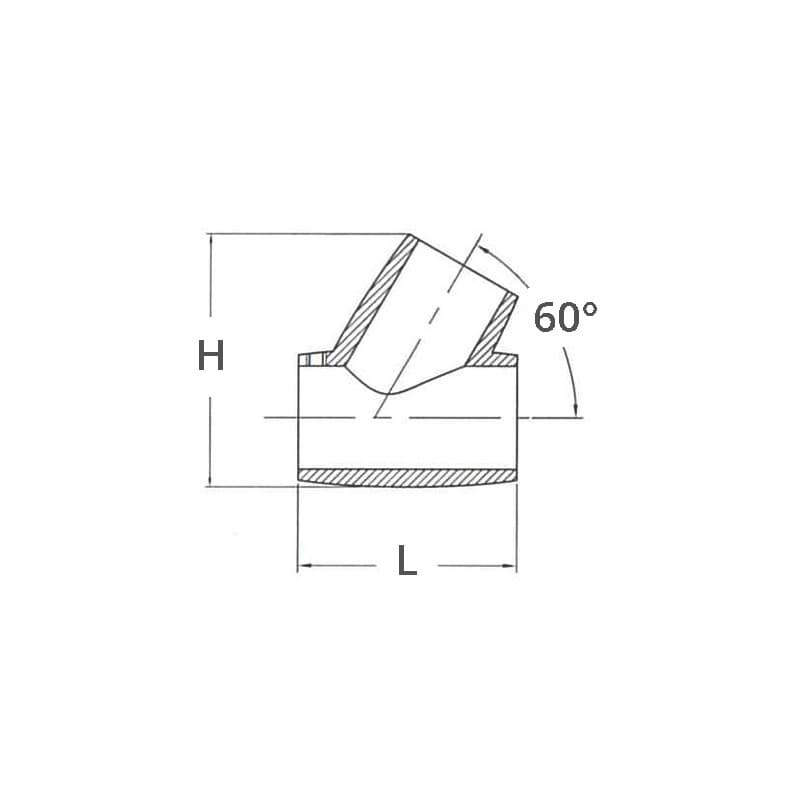 TEE INOX 60° Ø MM.25 - 4