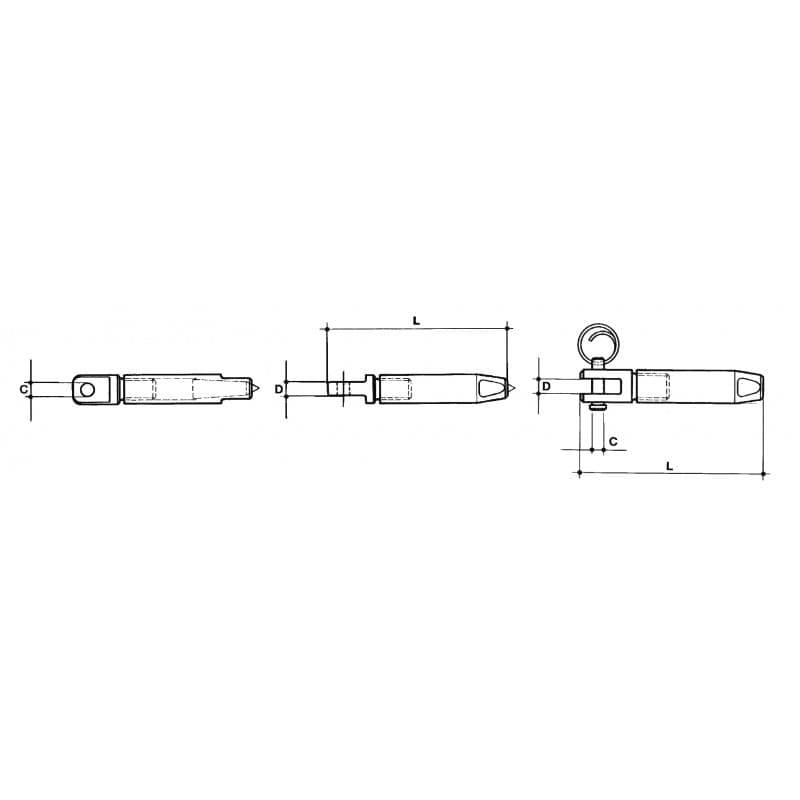 TERMINALE FORCELLA PARAFIL Ø MM.8,5 - 4
