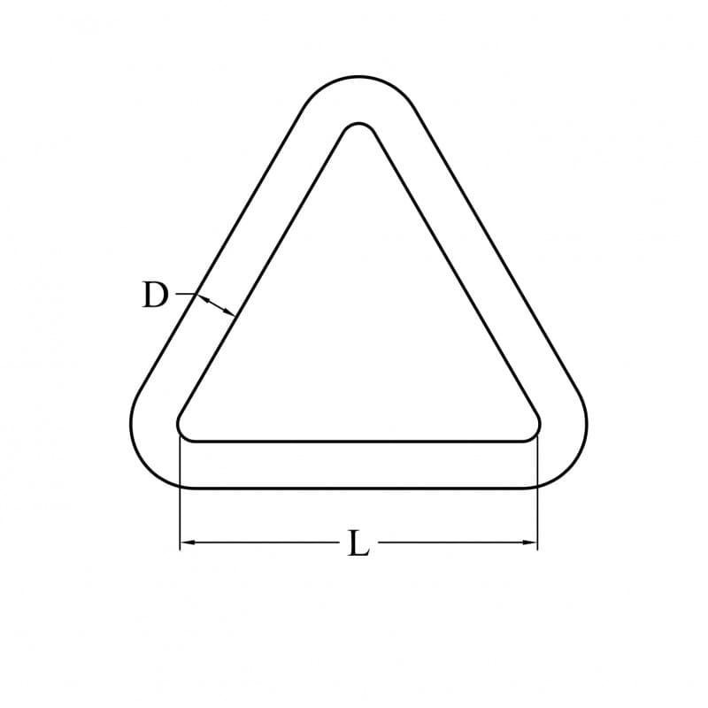 TRIANGOLO INOX 316 Ø MM.6X50 - 2