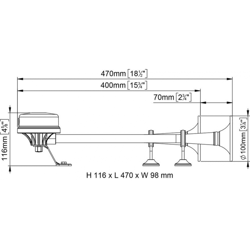 TROMBA DOPPIO CORNETTO 24V. - 4