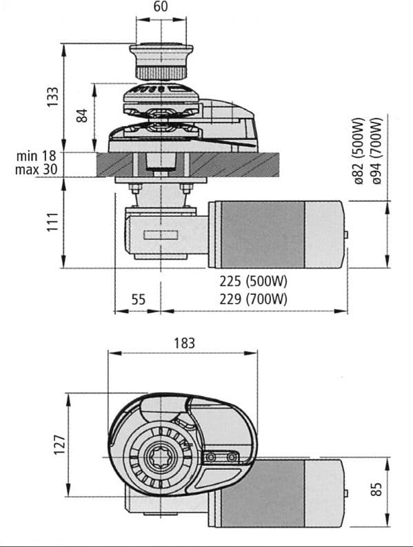 X1 500W 12V. BASSO PROFILO mm. 8 - 4