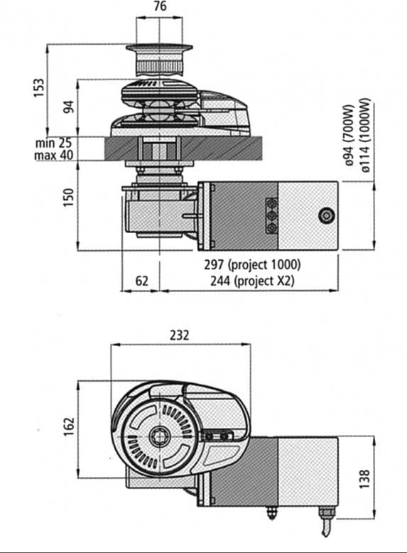 X2 1000W 12V. LOW PROFIL mm. 10 - 2
