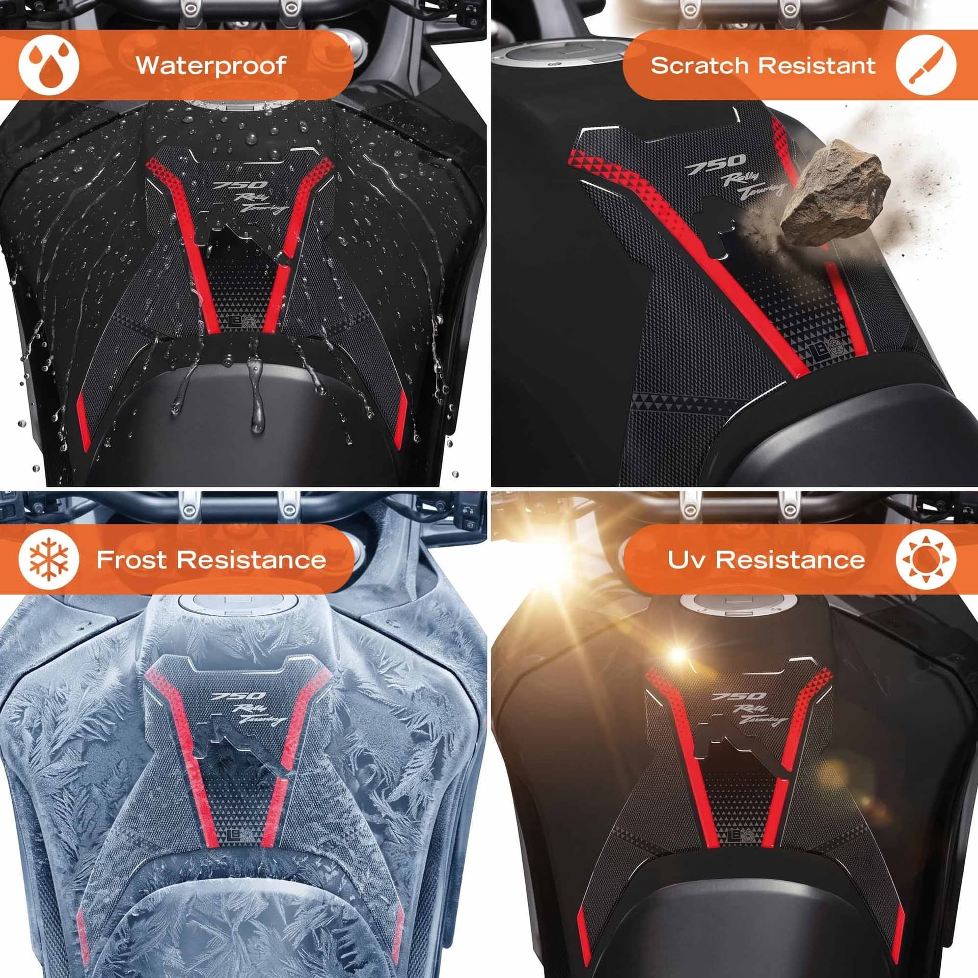 Protezione Adesivo Paraserbatoio moto compatibile con Honda Transalp 2026 - 8