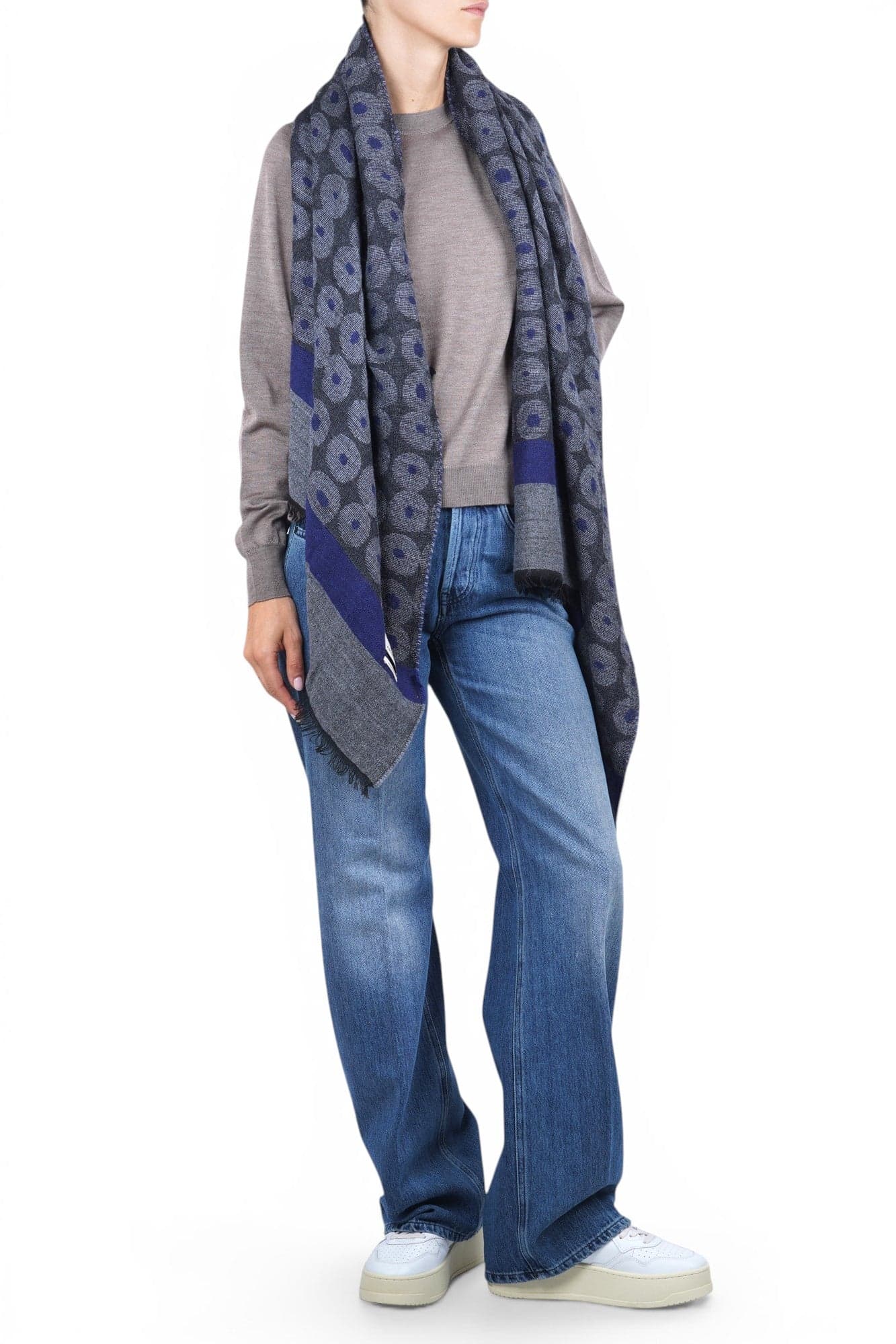 ALESSIA SANTI Alessia Santi - Sciarpa - 480528 - Grigio/Blu - 2
