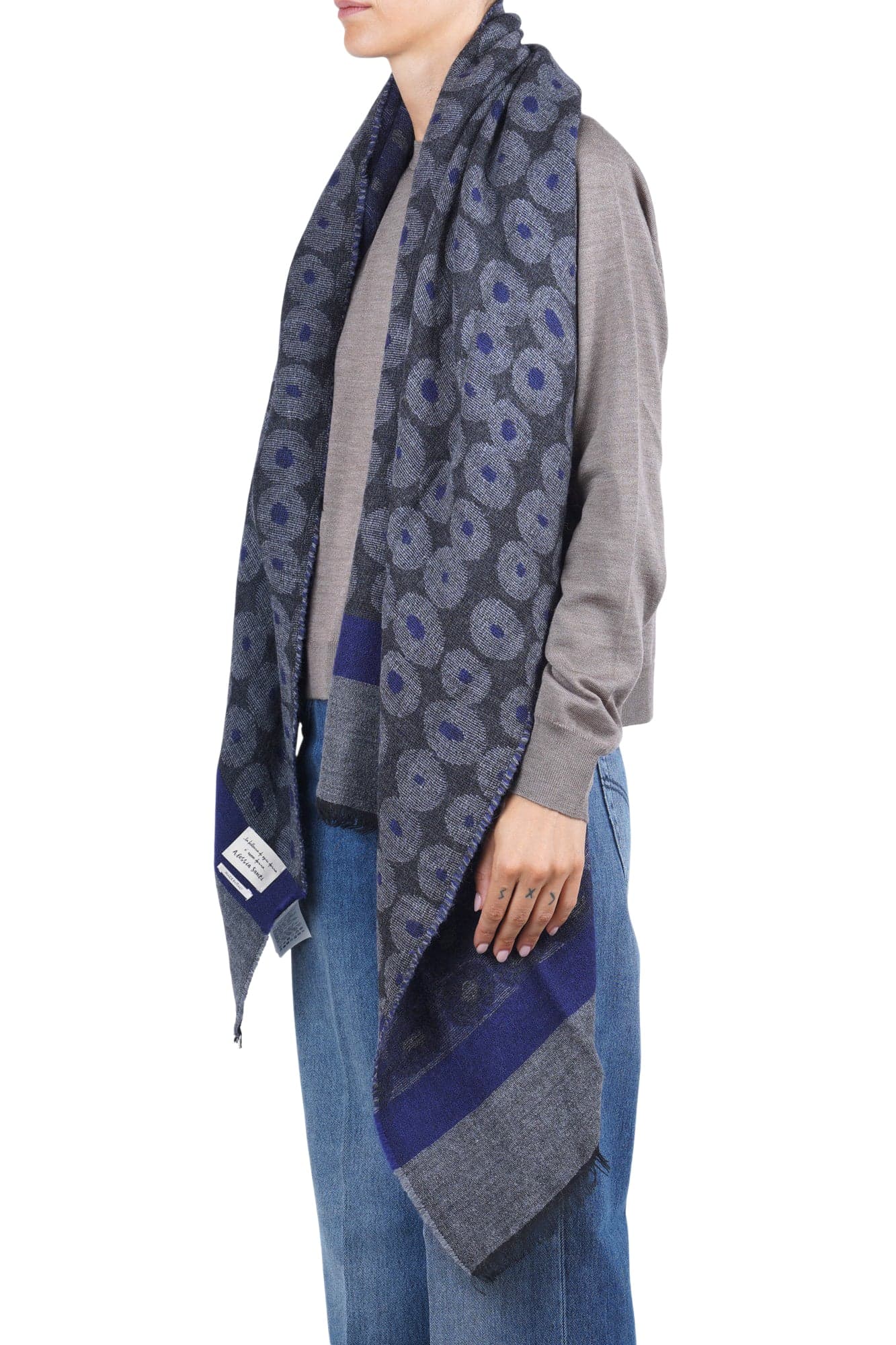 ALESSIA SANTI Alessia Santi - Sciarpa - 480528 - Grigio/Blu - 4