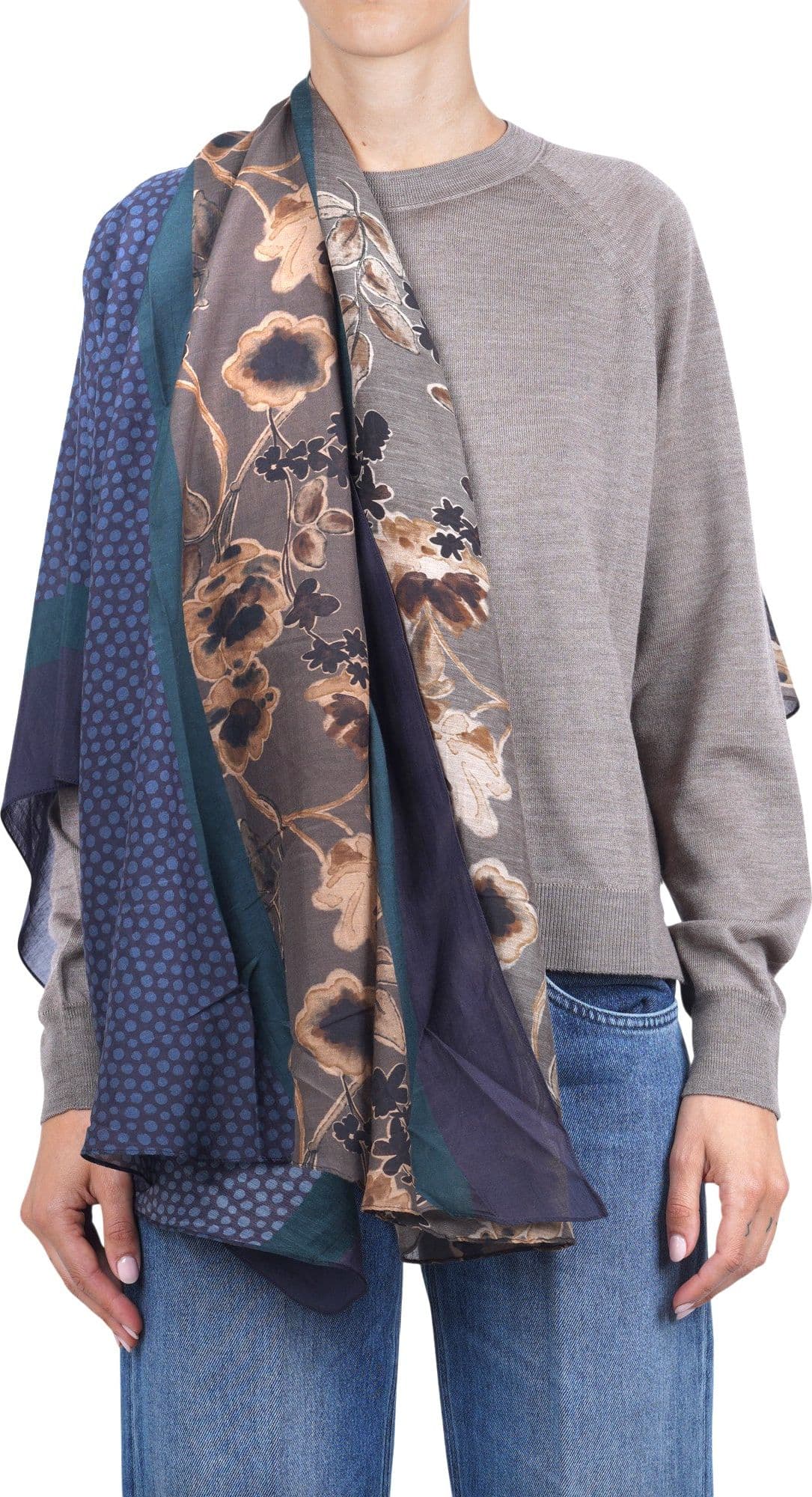 ALESSIA SANTI Alessia Santi - Sciarpa - 480534 - Verde/Beige - 3