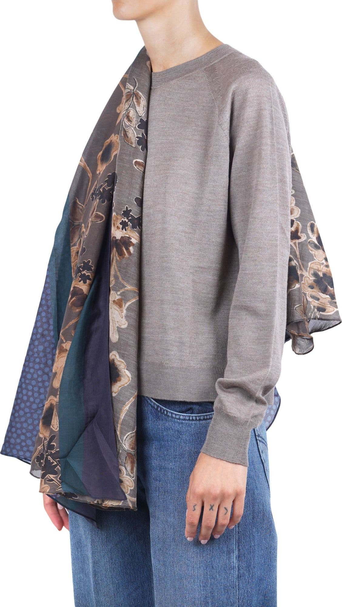 ALESSIA SANTI Alessia Santi - Sciarpa - 480534 - Verde/Beige - 4