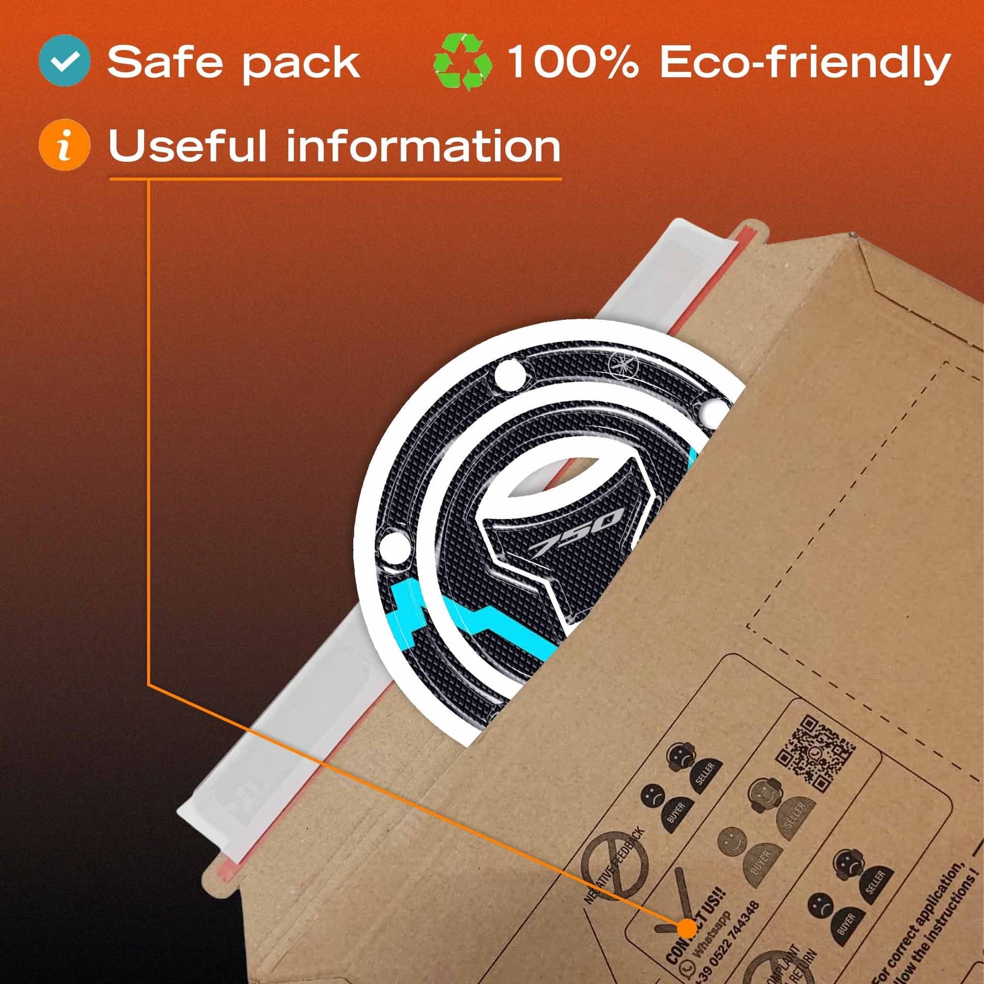 Adesivo gel 3D Tappo serbatoio moto compatibile con Honda Transalp 2026 - 5
