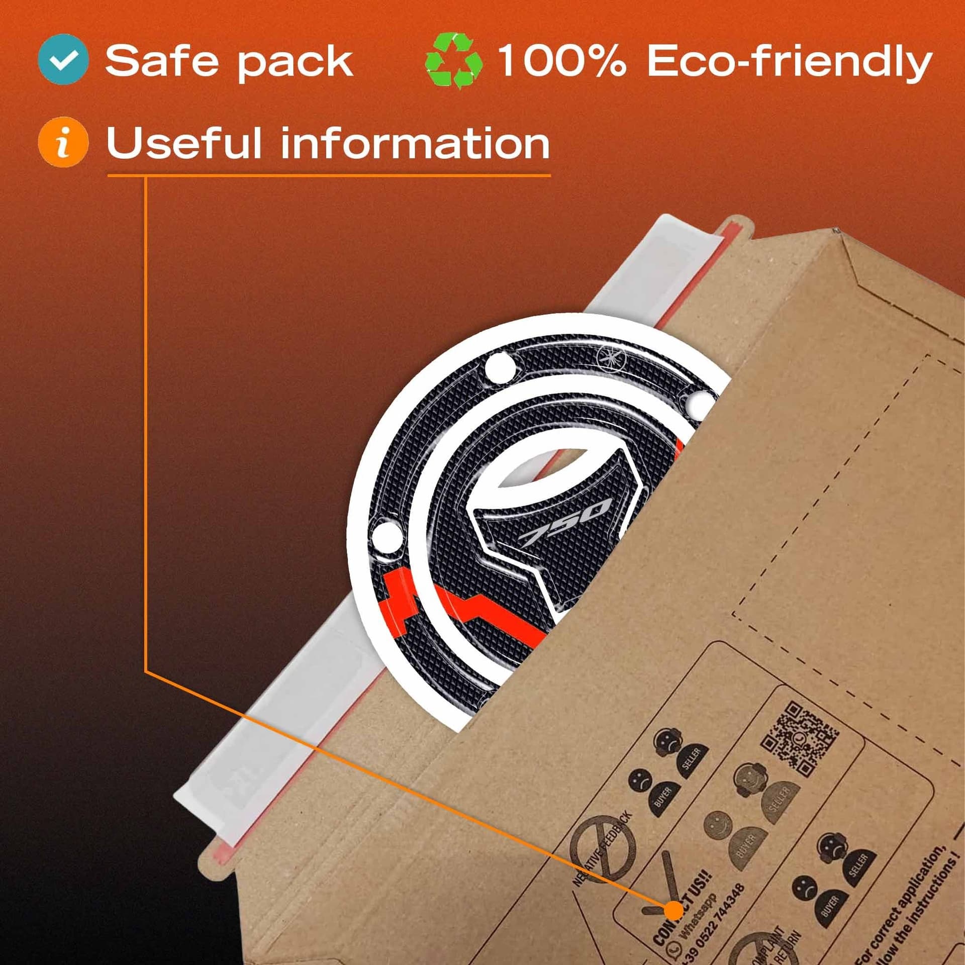 Adesivo gel 3D Tappo serbatoio moto compatibile con Honda Transalp 2026 - 10