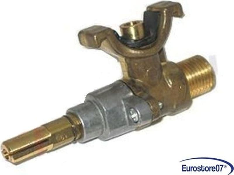 RUBINETTO PER CUCINA A GAS IN  OTTONE  INTERASSE = 53  ASTINA = 8 x 6, 5 - 3
