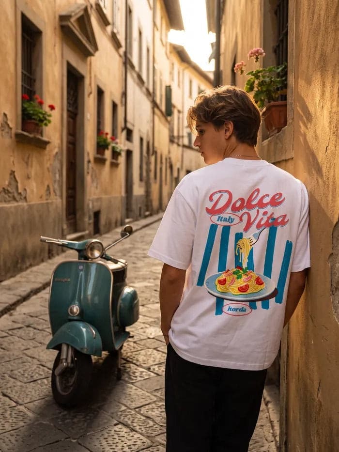 T-shirt Dolce Vita Horda | Boxy Fit 200g Made in Italy - 5