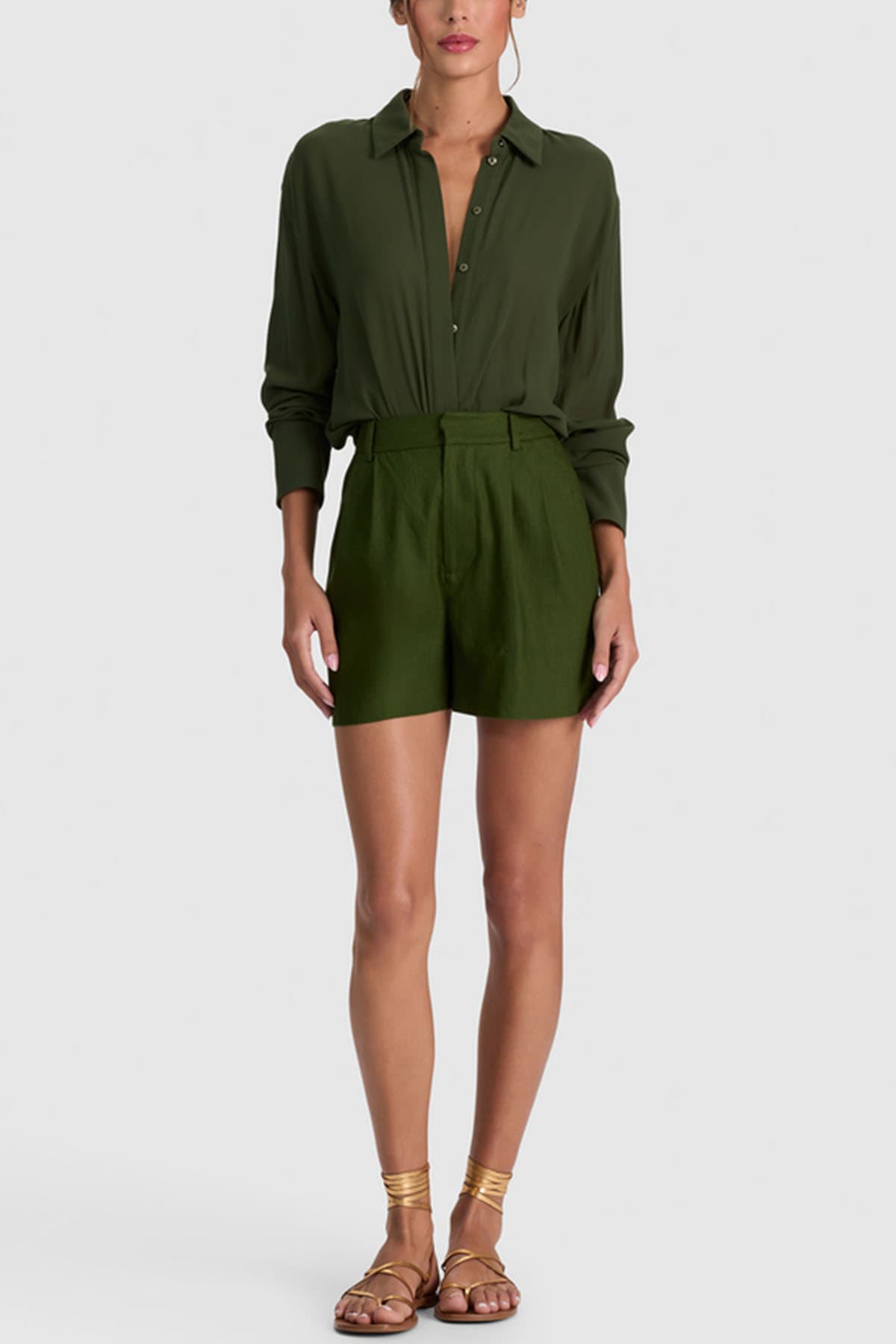 Alice + Olivia  Pantaloncini Green - 2