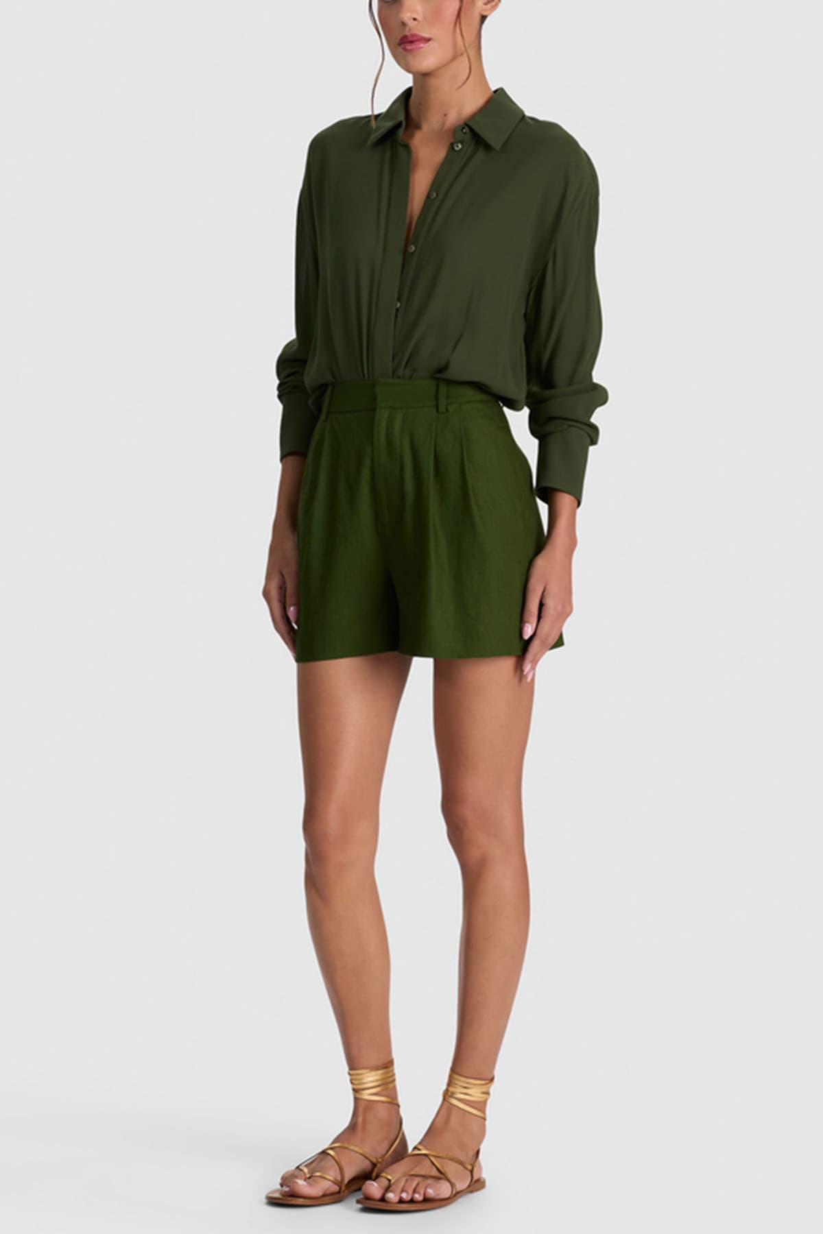 Alice + Olivia  Pantaloncini Green - 4