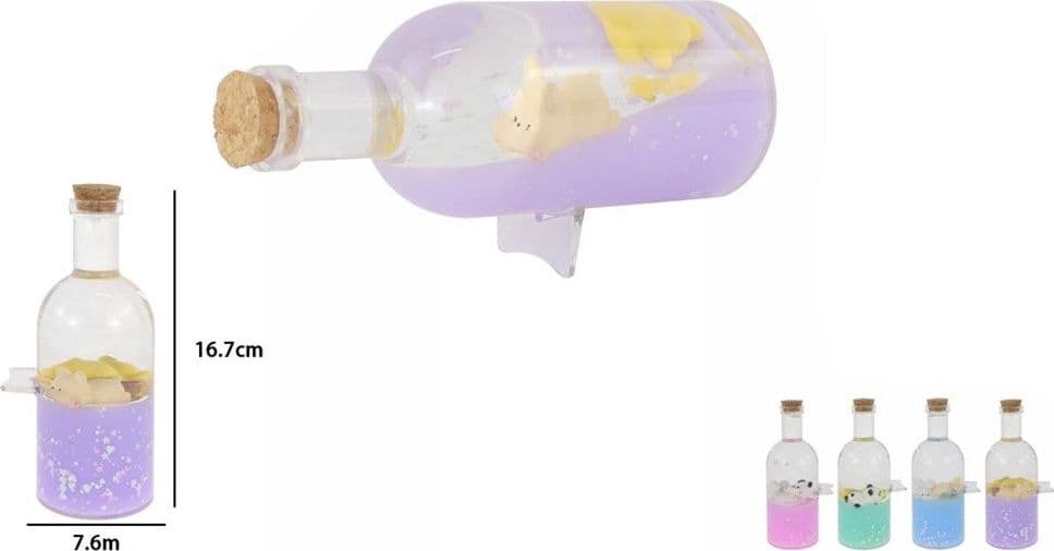 DECORAZIONE GRANDE STATUETTA ORNAMENTALE FORMA BOTTIGLIA CON FIGURE LIQUIDO REGALO 73800 - 2