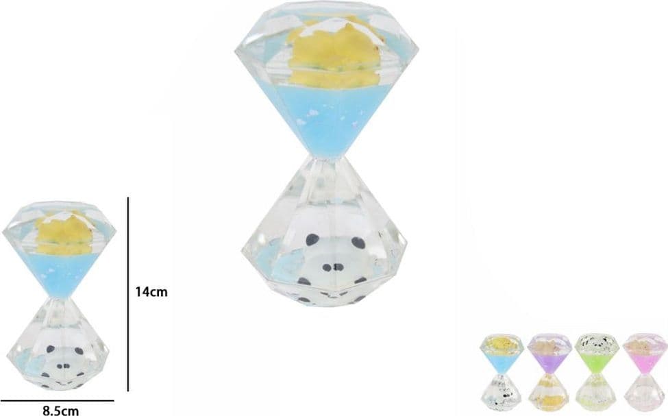 STATUETTA DECORAZIONE A GOCCIA CLESSIDRA FORMA DIAMANTE CON FIGURE ORNAMENTI REGALO 73795 - 2
